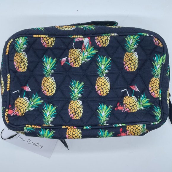 Vera Bradley Blush & Brush Makeup Case Toucan Pineapple Party NWT - Picture 5 of 6